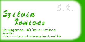 szilvia komives business card